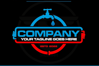 design plumbing heating hvac air condition and cleaning logo