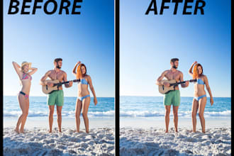remove unwanted person and objects using photoshop