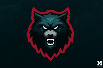 design high quality esport horror werewolf mascot logo with creative concepts