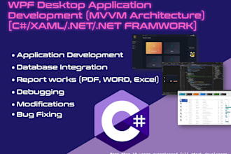 develop wpf desktop applications in dot net with mvvm structure