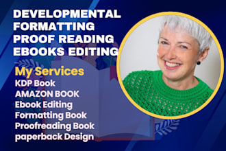 proofread your book rewrite book format ebook and ebook developmental