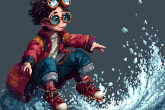 create pixel art, sprite, pixel art animation, pixel art illustration