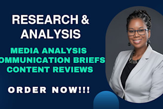 write media analysis, communication briefs, and content reviews