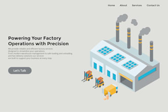 create custom factory and industrial vector illustrations