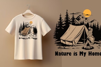 design outdoor, adventure, and camping t shirts