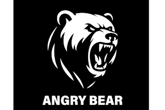 make a high quality geometric bear head logo with new concept