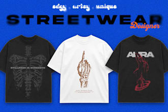 create custom graphic streetwear tshirt