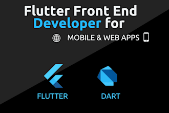 build flutter frontend UI for mobile and web apps using dart