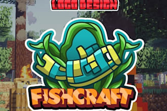brand gaming minecraft server logo design and other