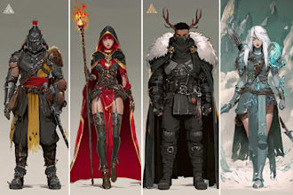 draw fantasy scifi custom characters and concept