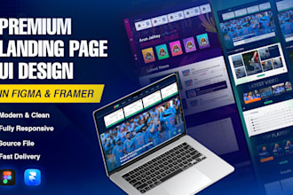 create premium UI landing page design in figma or framer