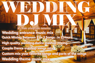 create wedding first dance dj mix