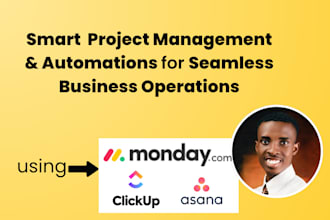 project management monday crm, custom board automation dashboard clickup asana