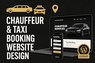 design, revamp chauffeur, limousine, taxi booking, airport booking, vtc website
