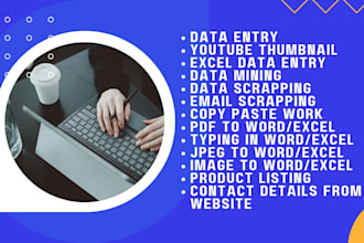 do fast data entry, PDF to word or excel typing, handwritten to text