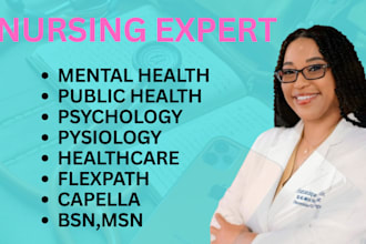 assist with capella flexpath rn, bsn, msn, dnp, nursing capstone