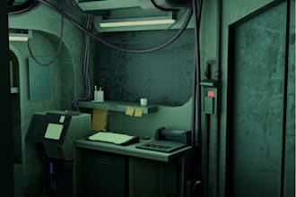 create realistic game ready models in a futuristic style