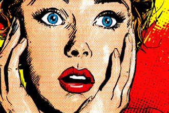 design a retro pop art roy lichtenstein style