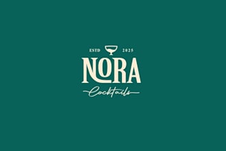 design premium cocktail brand logo