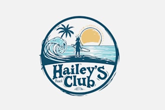 design unique surf club logo