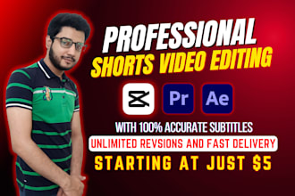 do professional shorts video editing with subtitles
