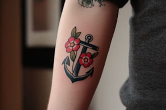 create american traditional tattoo style design
