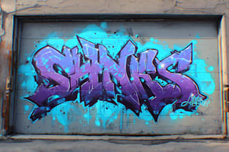 create original custom graffiti for your logo or merchandise