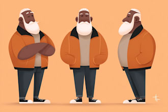 create stylish flat vector illustrations