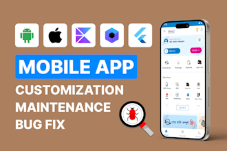 customize maintain or upgrade your android or ios mobile app