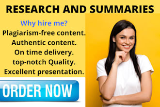 do online research and summaries