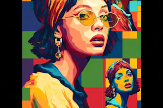 create a unique pop art style modern artwork
