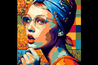 draw  pop art and any portrait