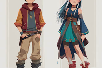 create a illustration anime or roleplaying character