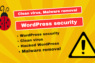 remove malware, clean virus, fix hacked wordpress and secure your website