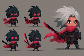 design game character and sprite animations