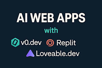 build ai web apps with v0dev replit and loveable dev