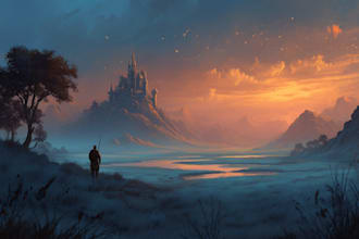 create amazing stylized environment fantasy landscape