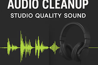 fix and enhance podcast, voiceover audio to pro sound in 24h