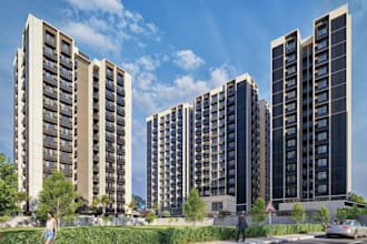 redesign modern highrise building,apartment building,exterior and interior,revit