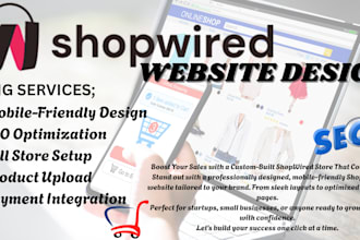 setup shopwired website design redesign shopwired ecommerce product listing