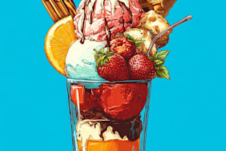 design food pop art of your food