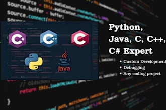 develop and debug python, java, c, cpp, and c sharp projects
