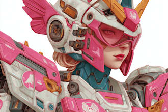 do mecha robot gundam illustrations
