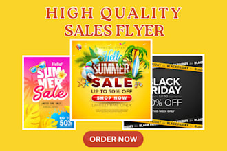 design sales flyer, sales sheet and sale brochure
