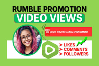 do fast organic rumble channel promotion for monetization