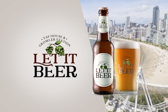 design a modern custom logo for your brewery or craft beer brand