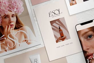 design aesthetic logo and branding kit for your skincare brand