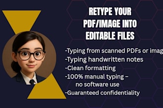 type scanned documents or images into editable word or PDF