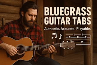 transcribe authentic bluegrass fingerstyle guitar parts for your track