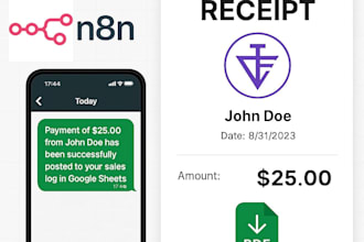 automate sale payment tracking using sheets, whatsapp in n8n